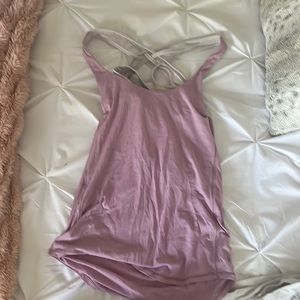Lululemon light purple backless tank size 4
